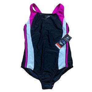 Speedo Big Girls New Blush One Piece Swimsuit NWT
